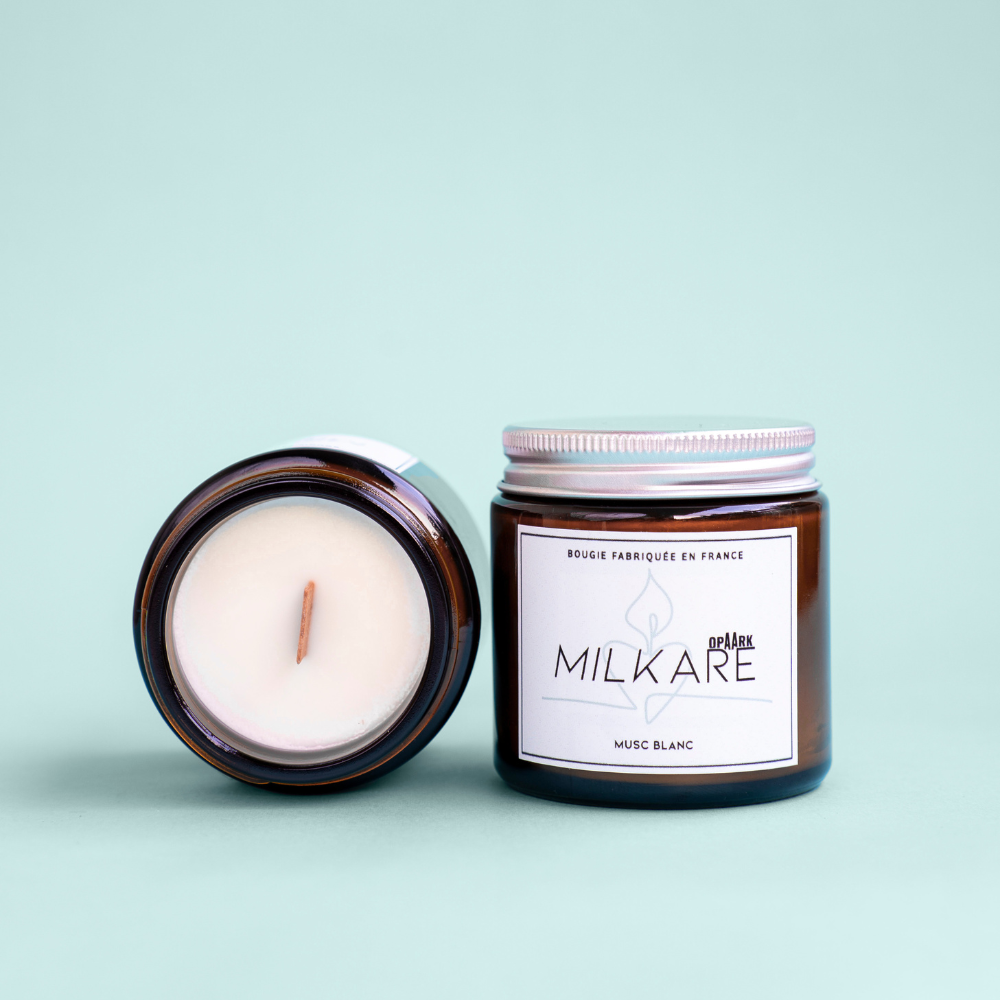 BOUGIE PARFUMÉE OPAARK X MILKARE - MUSC BLANC