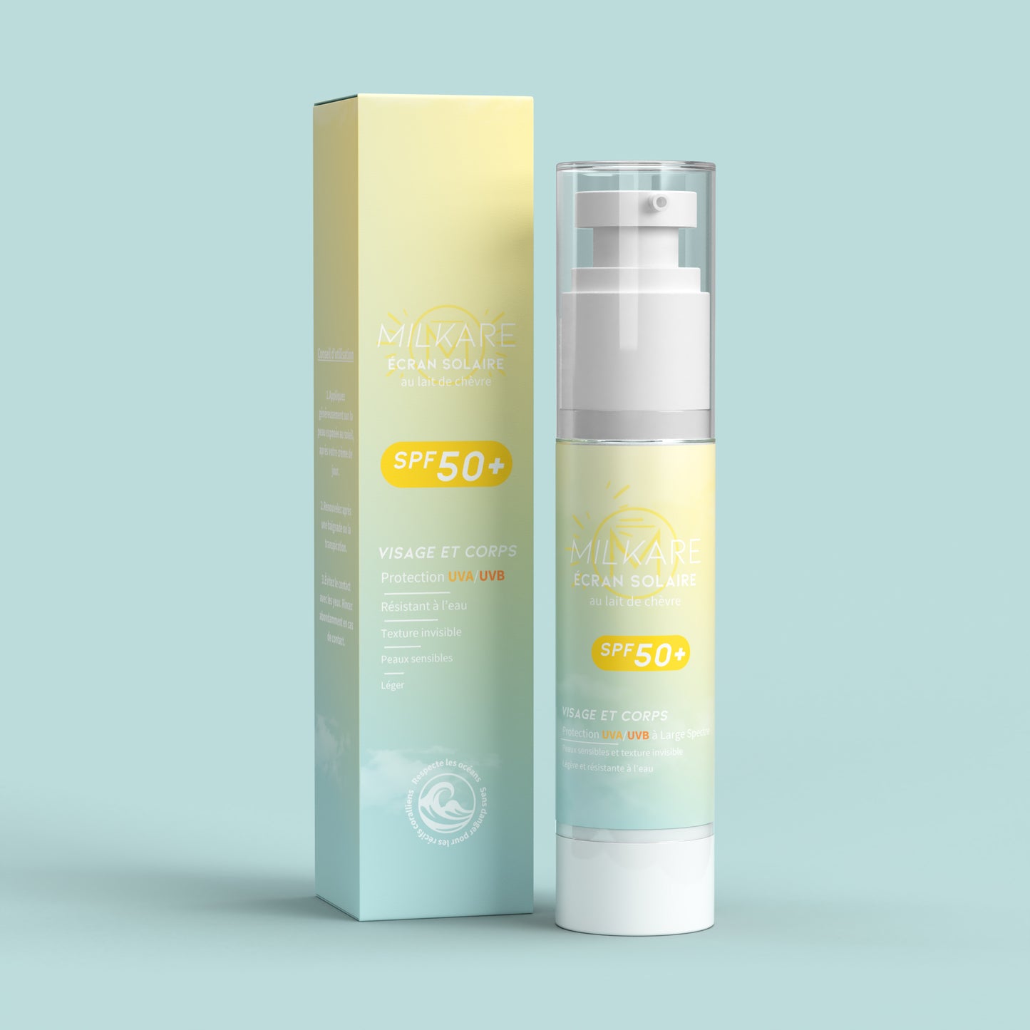 ÉCRAN SOLAIRE AU LAIT DE CHÈVRE - SPF50+