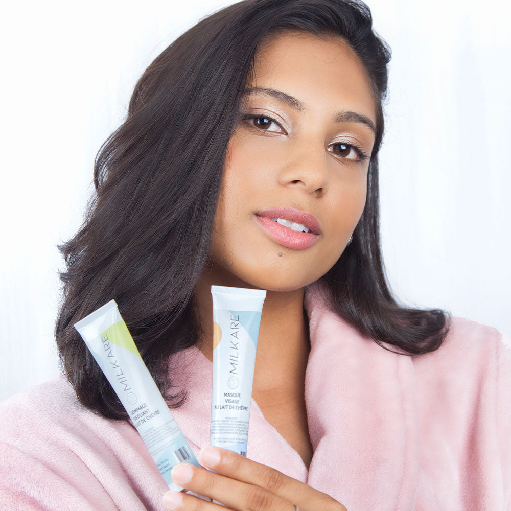 ROUTINE HEBDOMADAIRE : LE GOMMAGE EXFOLIANT SON MASQUE VISAGE | MILKARE ™