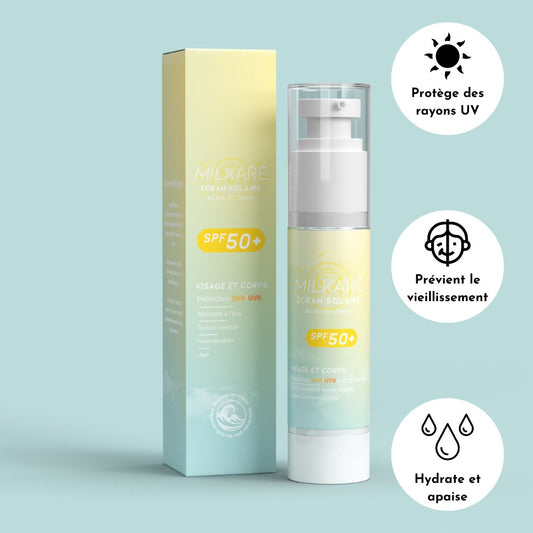 ÉCRAN SOLAIRE AU LAIT DE CHÈVRE - SPF50+