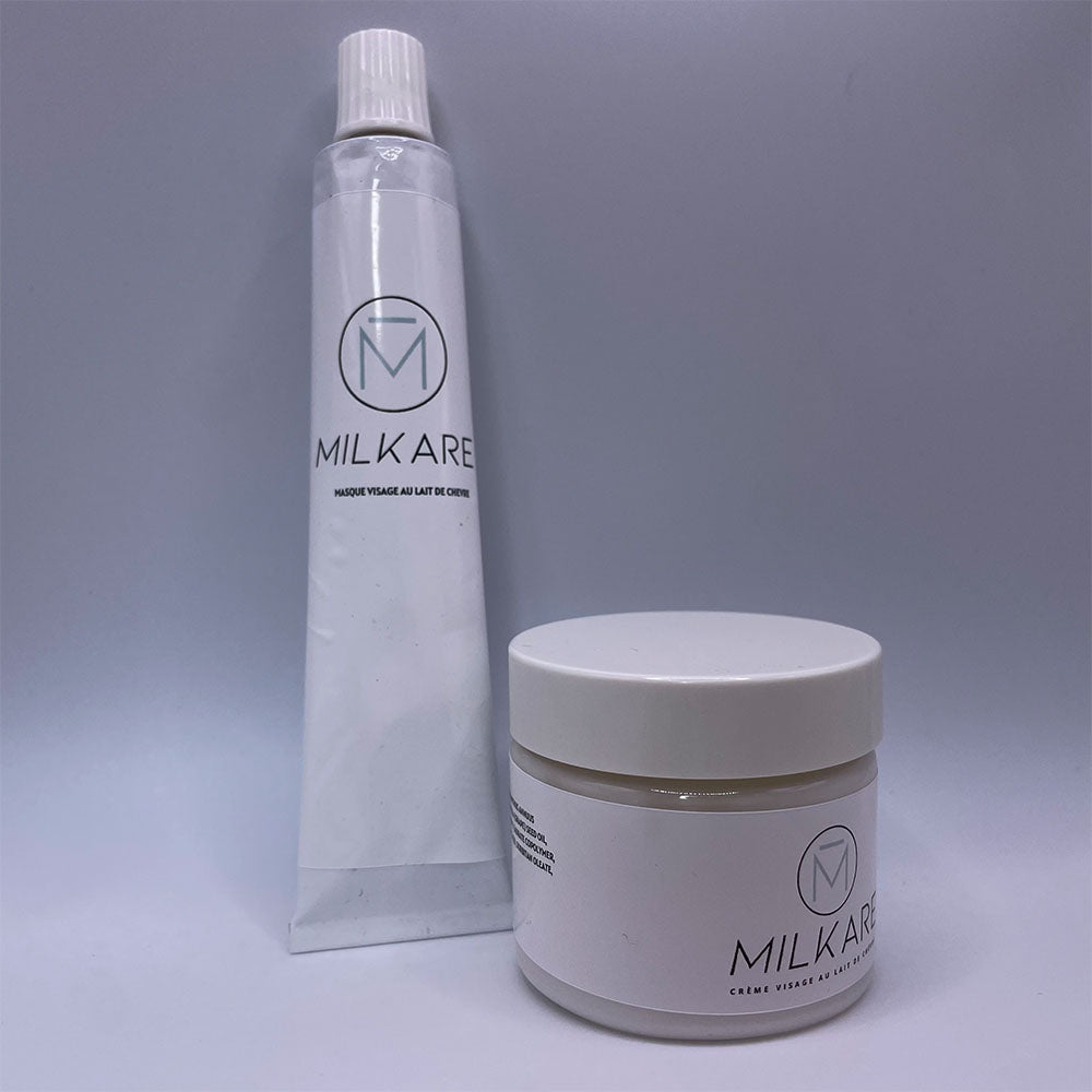 SET DUO : LA CRÈME ET LE MASQUE VISAGE | MILKARE ™.